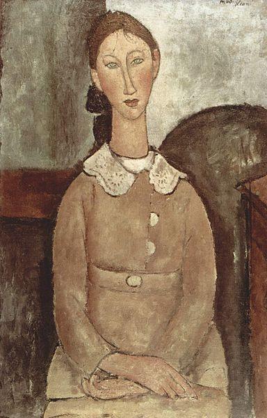 Amedeo Modigliani Madchen in gelben Kleid oil painting picture